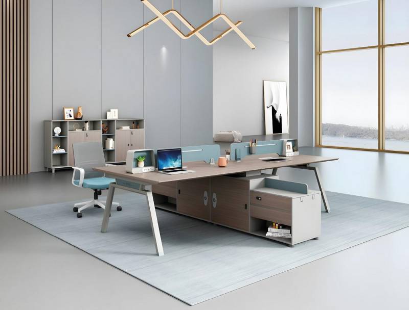 JVmoebel Schreibtisch Bürotisch Schreibtischsystem Workstation Co Working Tisch Insel (Schreibtisch), Made in Europa von JVmoebel