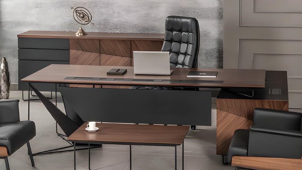 JVmoebel Eckschreibtisch Büro Einrichtung Chef Zimmer Möbel Design modern und elegant (1-St., Eckschreibtisch), Made in Europa von JVmoebel
