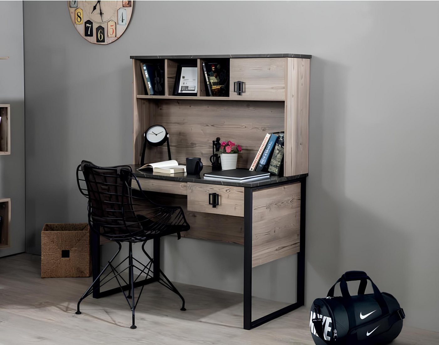 JVmoebel Schreibtisch Eleganter Holztisch im modernen Design in Braun (Schreibtisch), Made in Europa von JVmoebel