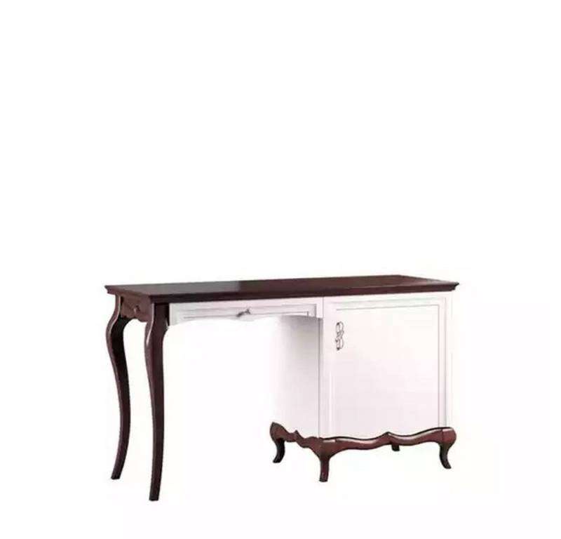 JVmoebel Schreibtisch Eleganter Schreibtisch aus edlem weißen Holz für Ihr Büro (1-St., Schreibtisch), Made in Europa von JVmoebel