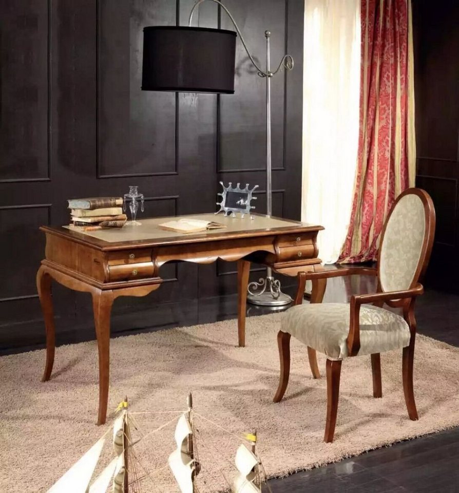JVmoebel Schreibtisch Elegantes Schreibtischset Brauner Stuhl Möbel in Hoher Qualität (2-St., Schreibtisch + Stuhl), Made in Europa von JVmoebel