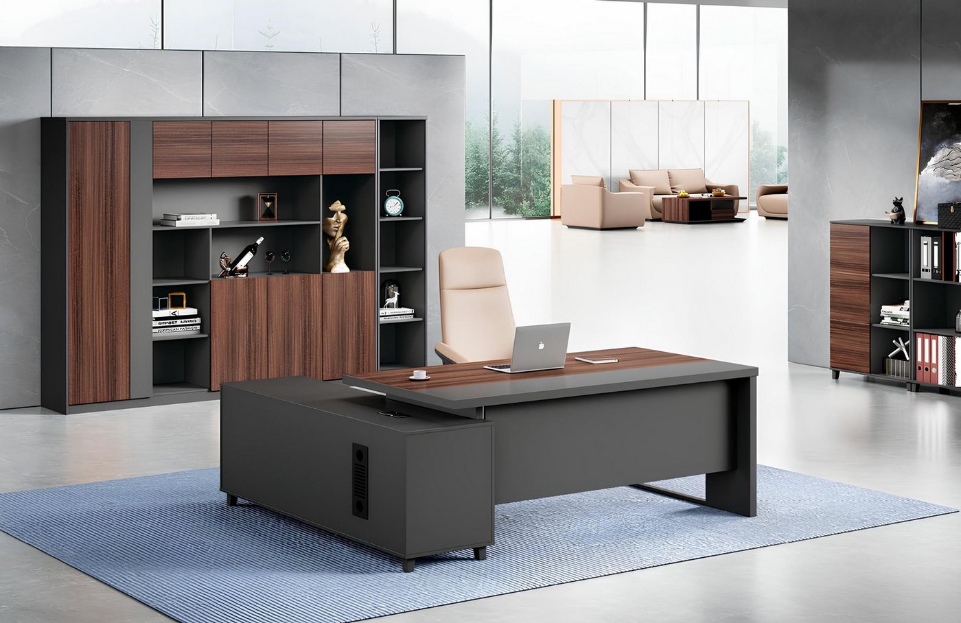 JVmoebel Eckschreibtisch Exklusiver L-Form Schreibtisch Designer Büromöbel Arbeitszimmer Tisch (Nur Eckschreibtisch), Made in Europa von JVmoebel