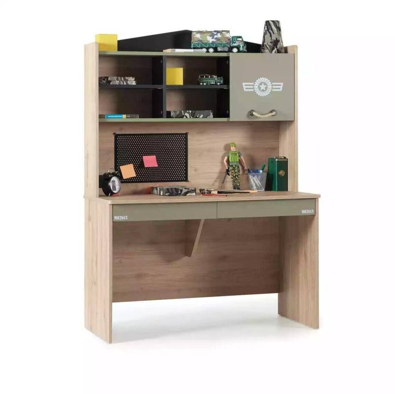 JVmoebel Kinderschreibtisch Garnitur Schreibtisch Set Holz Tisch Bücherregal Grün Kinderzimmer (2-St., Schreibtisch + Bücherregal), Made in Europa von JVmoebel