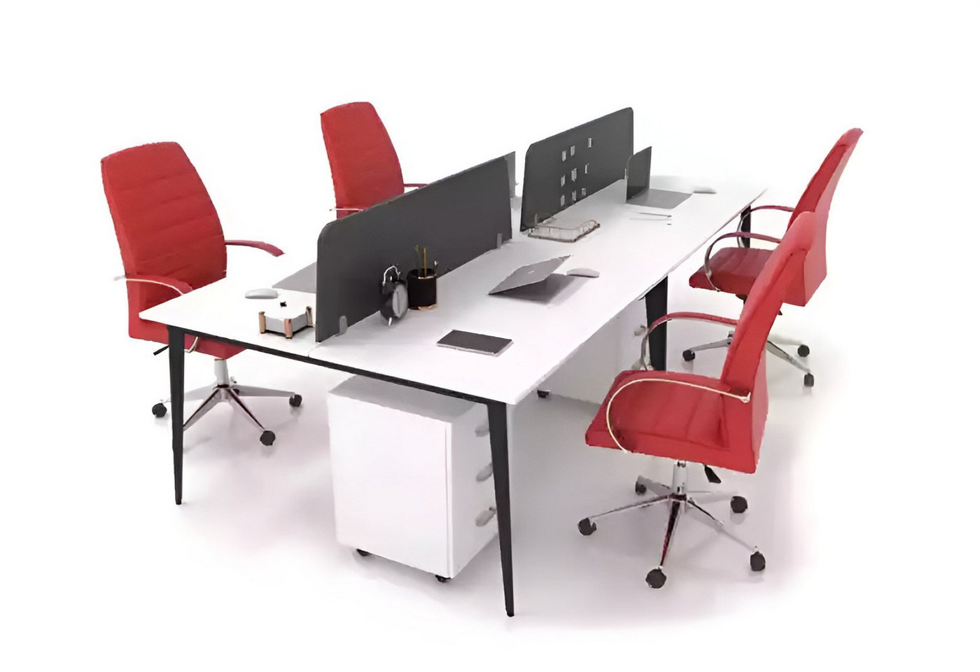 JVmoebel Schreibtisch Großer Weißer Arbeitstisch Schreibtischensemble Büroeinrichtung Modern (1-St), Made in Europa von JVmoebel