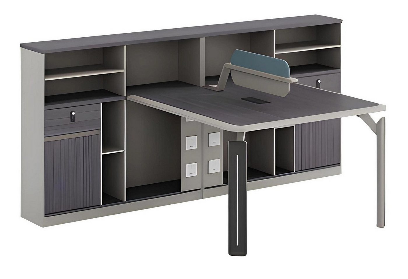 JVmoebel Schreibtisch Gruppenschreibtisch Teamarbeitsplatz Tisch Möbel Kommode Schreibtisch (Schreibtisch für 2 Personen), Made in Europa von JVmoebel