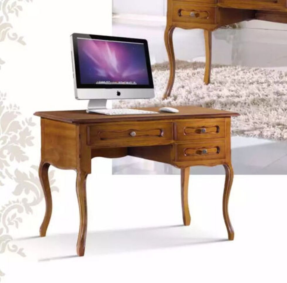 JVmoebel Schreibtisch Klassischer Schreibtisch mit Schubladen Braun Arbeitszimmer Möbel (1-St., Schreibtisch), Made in Europe von JVmoebel