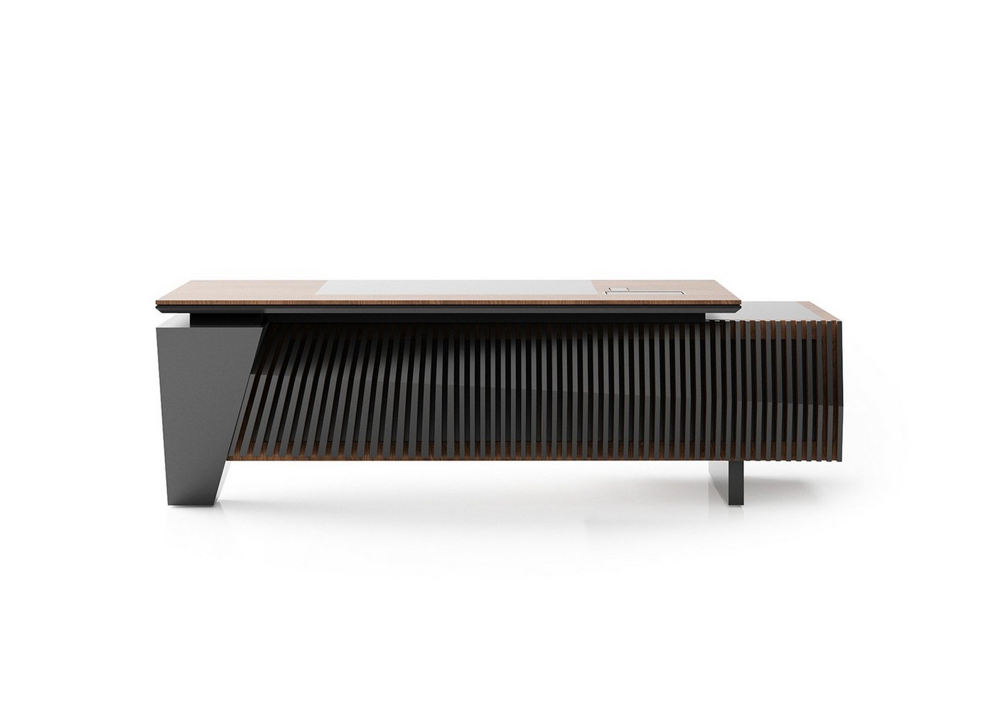 JVmoebel Schreibtisch Klassischer schwarzer Holzschreibtisch modern und robust, Made in Europe von JVmoebel