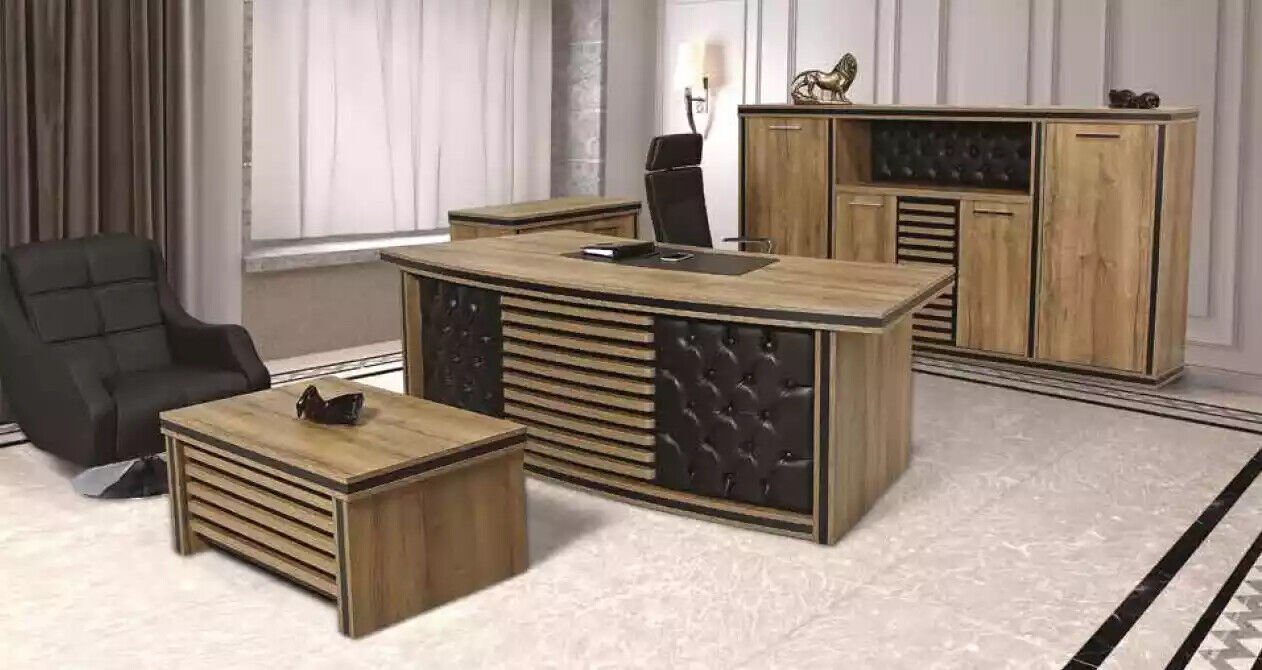 JVmoebel Schreibtisch Komplettes Büro-Set Schreibtisch Büroschrank Couchtisch Designer Möbel, Made In Europe von JVmoebel