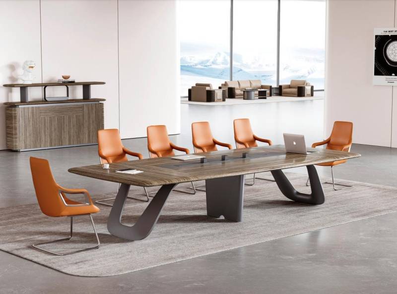 JVmoebel Konferenztisch Luxus Braun Schreibtisch im Schlafzimmer Stil Moderne Holzschreibtisch (1-St., Schreibtisch), Made in Europa von JVmoebel