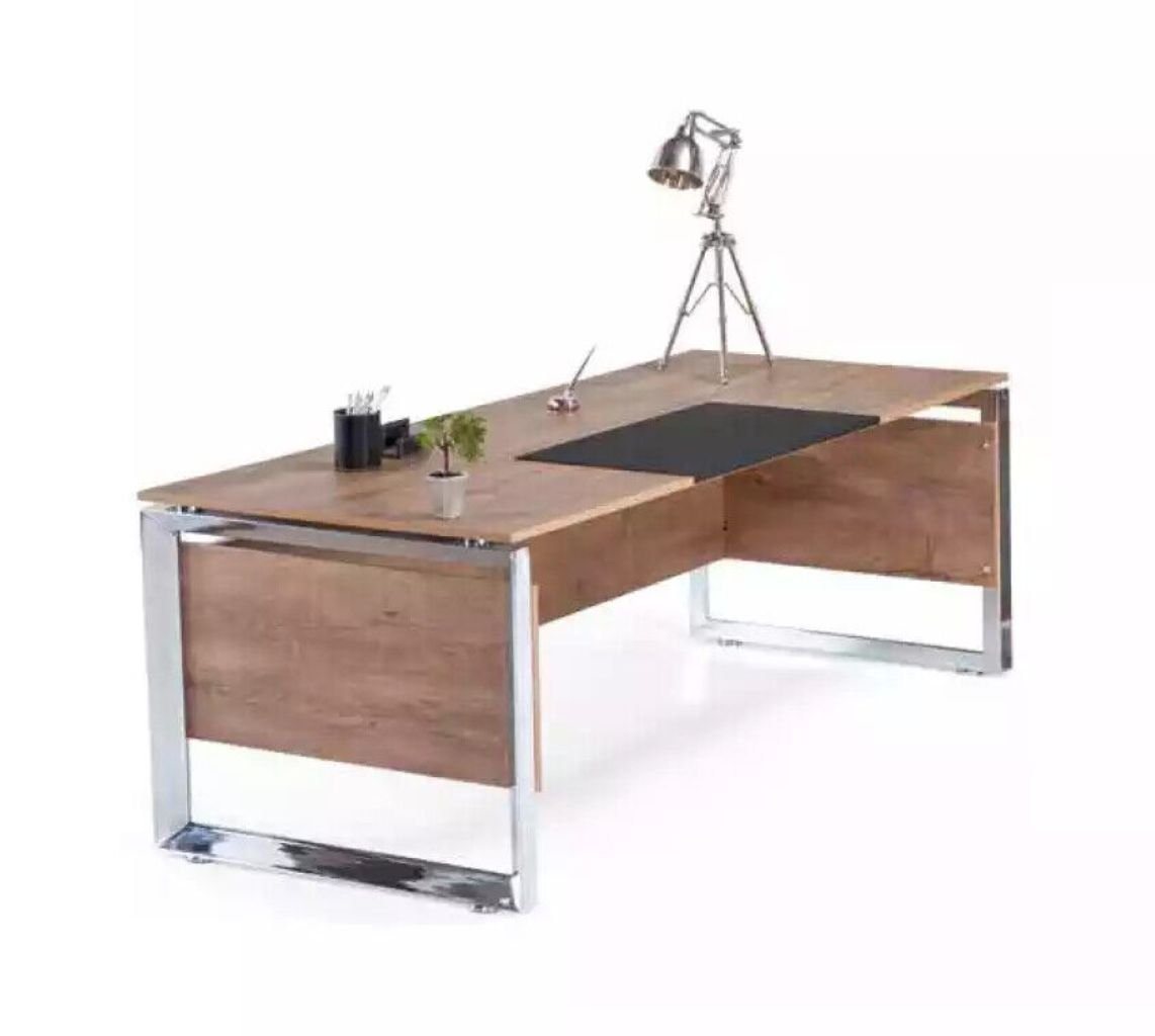 JVmoebel Schreibtisch Moderner Brauner Schreibtisch Büro Holz Arbeitszimmer Design Stil (1-St., 1x nur Schreibtisch), Made in Europa von JVmoebel