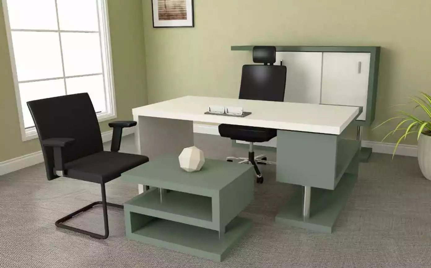 JVmoebel Büromöbel-Set Moderner Büro Set Bürogarnitur Holzmöbel Schreibtisch Aktenschrank, (3-tlg., 1x Schreibtisch + 1x Couchtisch + 1x Kommode), Made in Europa von JVmoebel