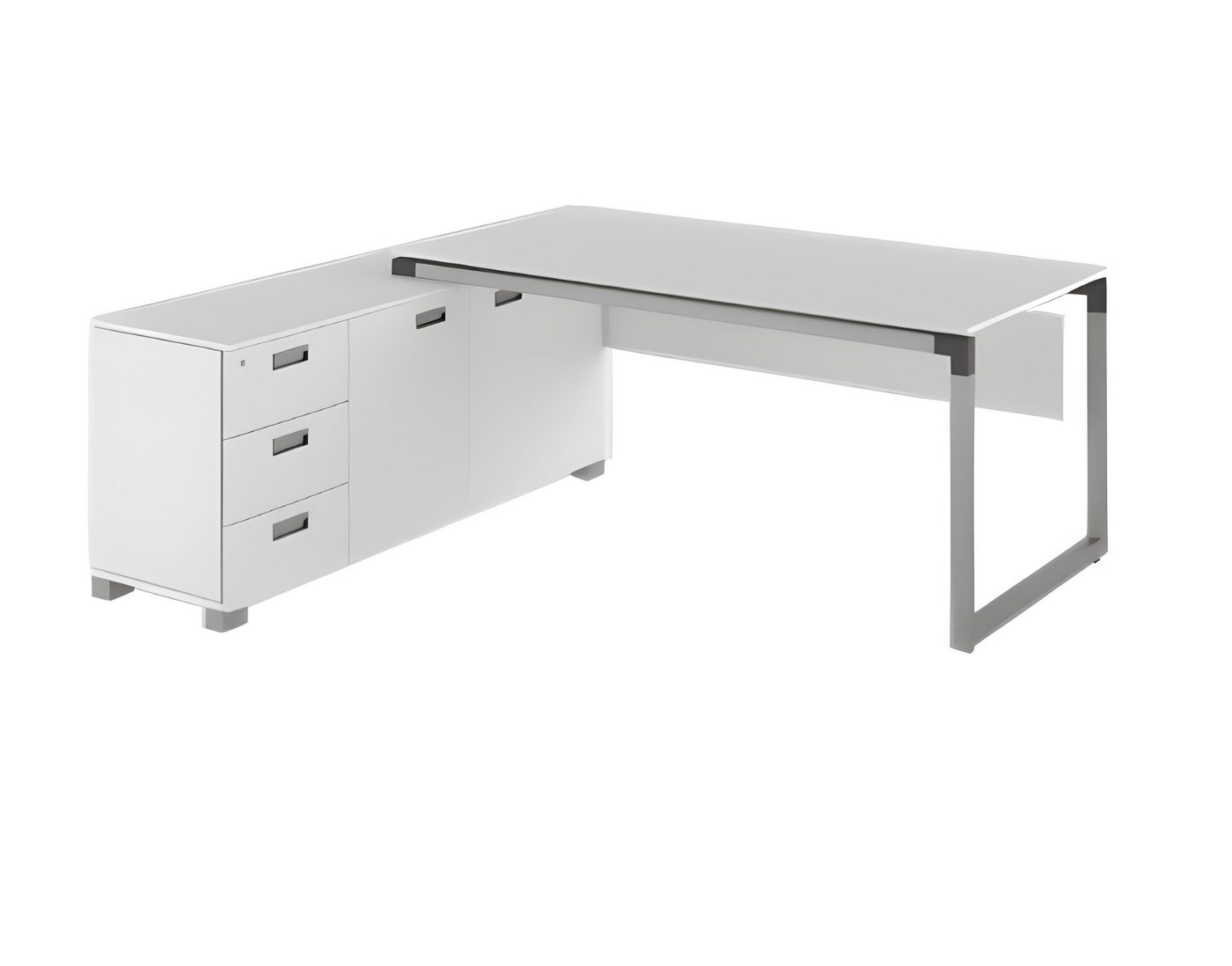 JVmoebel Eckschreibtisch Moderner Eckschreibtisch Weiß Büromöbel Holz stilvoller Arbeitstisch (Büro-Eckschreibtisch), Made in Europa von JVmoebel