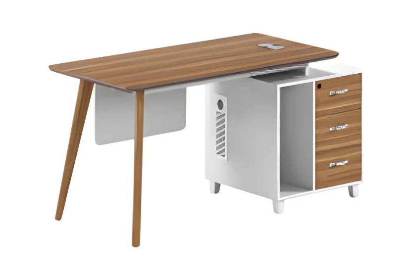 JVmoebel Schreibtisch Moderner Holz-Schreibtisch in Weiß mit Stauraum und eleganten Beinen, Made in Europe JVmoebel Schreibtisch Moderner Holz-Schreibtisch in Weiß mit Stauraum und eleganten Beinen, Made in Europe von JVmoebel