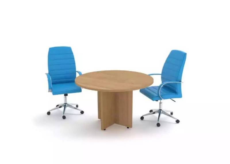 JVmoebel Schreibtisch Moderner Rundtisch für das Home Office – Praktische Büromöbel (Büro Schreibtisch), Made in Europa von JVmoebel