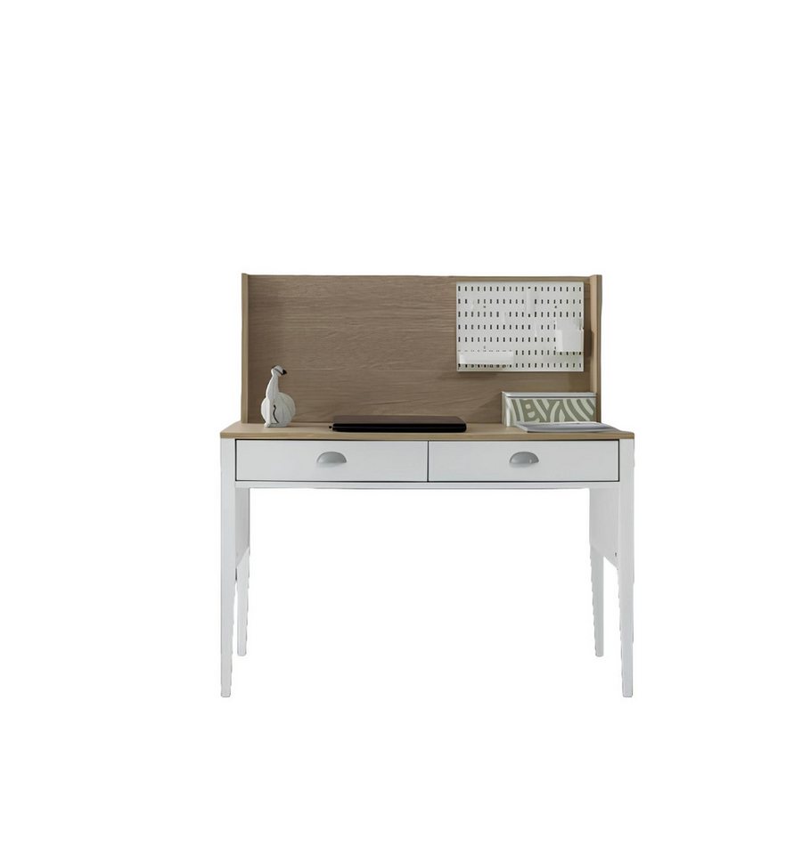 JVmoebel Schreibtisch Moderner Schreibtisch Ablageflächen Stilvolles Design Weiß Büro (1-St., Schreibtisch), Made in Europa von JVmoebel