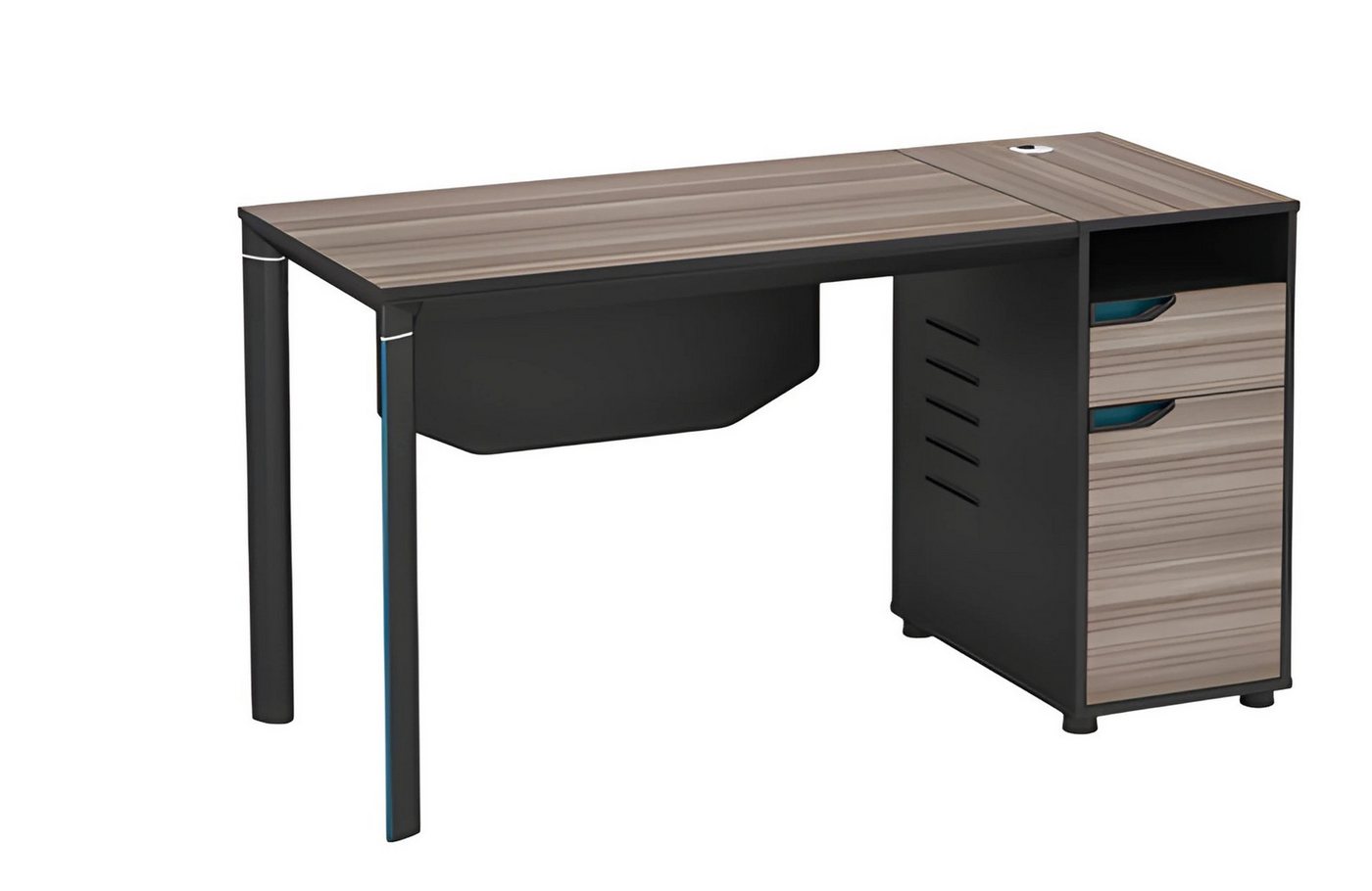 JVmoebel Schreibtisch Moderner Schreibtisch Holzoptik Braun Schwarz mit Kabeldurchlass, Made in Europe JVmoebel Schreibtisch Moderner Schreibtisch Holzoptik Braun Schwarz mit Kabeldurchlass, Made in Europe von JVmoebel