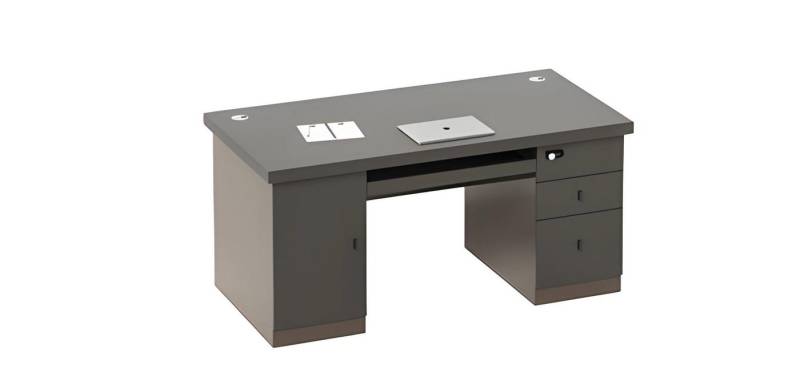 JVmoebel Schreibtisch Moderner Schreibtisch Schwarz Grau mit Stauraum und Kabeldurchführung, Made in Europe JVmoebel Schreibtisch Moderner Schreibtisch Schwarz Grau mit Stauraum und Kabeldurchführung, Made in Europe von JVmoebel