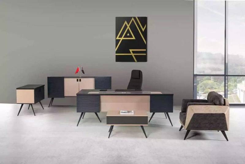 JVmoebel Büromöbel-Set Modernes Arbeitszimmer Set Luxus Büromöbel Aktenschrank Schreibtisch, (4-tlg), Made in Europa von JVmoebel