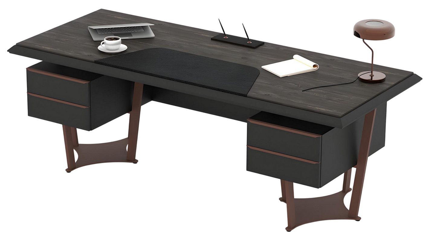 JVmoebel Schreibtisch Schreibtisch Arbeitstisch Grau Holz mit Schubladen Bürotisch, Made in Europe JVmoebel Schreibtisch Schreibtisch Arbeitstisch Grau Holz mit Schubladen Bürotisch, Made in Europe von JVmoebel