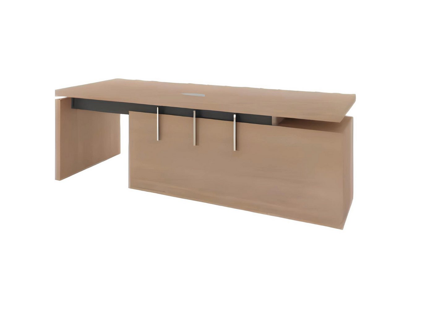 JVmoebel Schreibtisch Schreibtisch Computertisch Bürotisch Chef Exklusive CEO Helles Holz (1-St., Schreibtisch), Made in Europa von JVmoebel