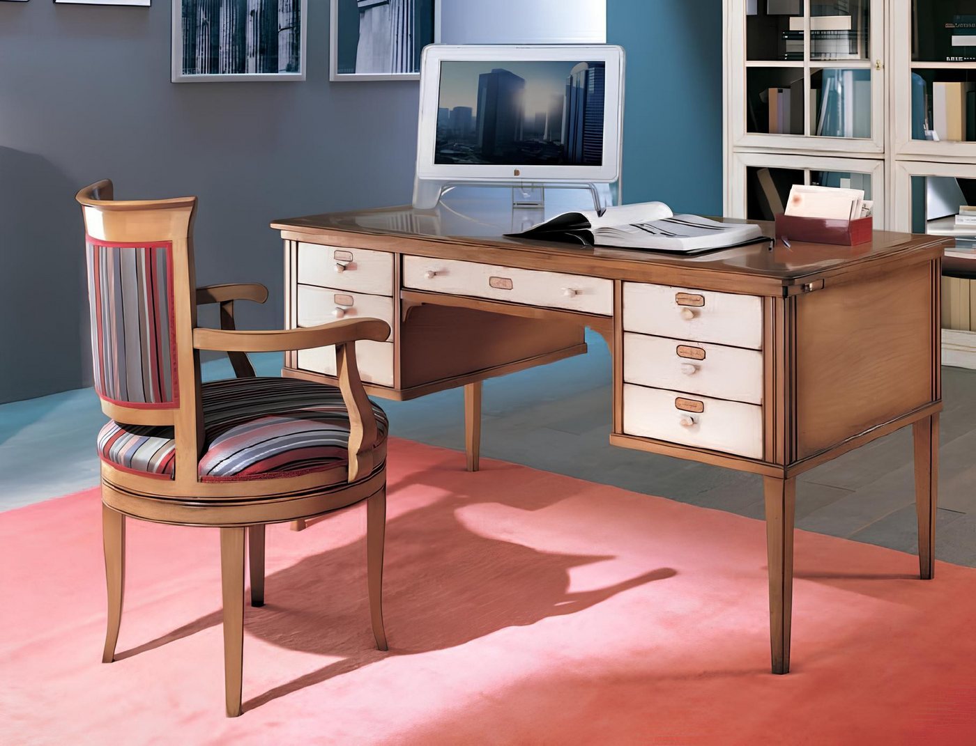 JVmoebel Schreibtisch Schreibtisch Italienische Tisch Sekretär Computermöbel Tische Möbel (Schreibtisch), Made in Europa von JVmoebel