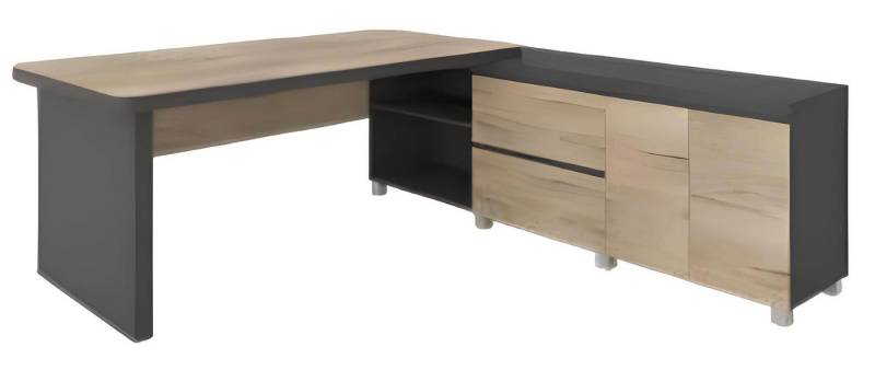 JVmoebel Eckschreibtisch Schreibtisch Sideboard Computertisch Büro Bürotisch Chef Exclusive CEO (1-St., Eckschreibtisch), Made in Europa von JVmoebel