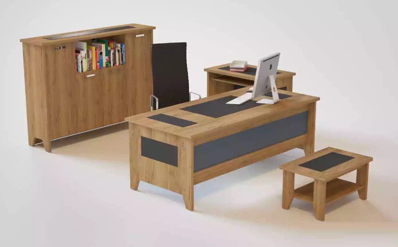 JVmoebel Schreibtisch Schreibtisch Tisch Möbel Schrank Aktenschrank Couchtisch Möbel Set (3-St., Schreibtisch/Aktenschrank/Couchtisch) von JVmoebel