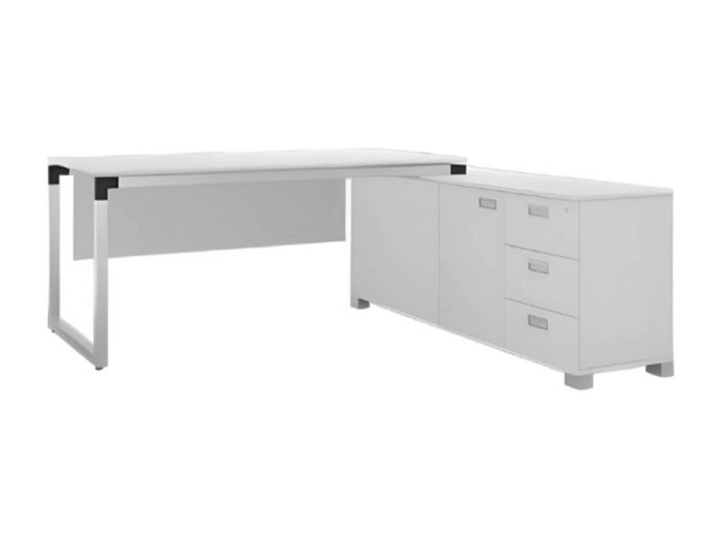 JVmoebel Eckschreibtisch Schreibtisch mit Sideboard Büromöbel Modern workstation Arbeitsplatz (1-St., Eckschreibtisch), Made in Europa von JVmoebel
