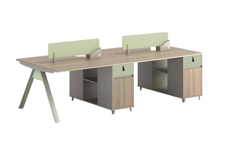 JVmoebel Schreibtisch Schreibtische Team Schreibtisch Gruppenschreibtisch Arbeitsplatz 4 (Schreibtisch für 4 Personen), Made in Europa von JVmoebel