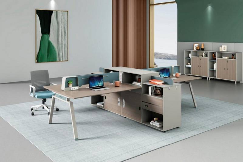JVmoebel Schreibtisch Schreibtischsystem Teamarbeitsplatz Bürotisch Workstation Co Working (Schreibtisch), Made in Europa von JVmoebel