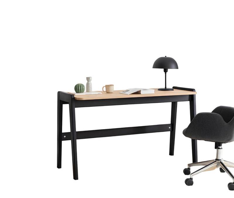 JVmoebel Schreibtisch Schwarz-Beiger Computertisch Robuster Schreibtisch Designr Büromöbel (1-St., Nur Schreibtisch), Made in Europa von JVmoebel
