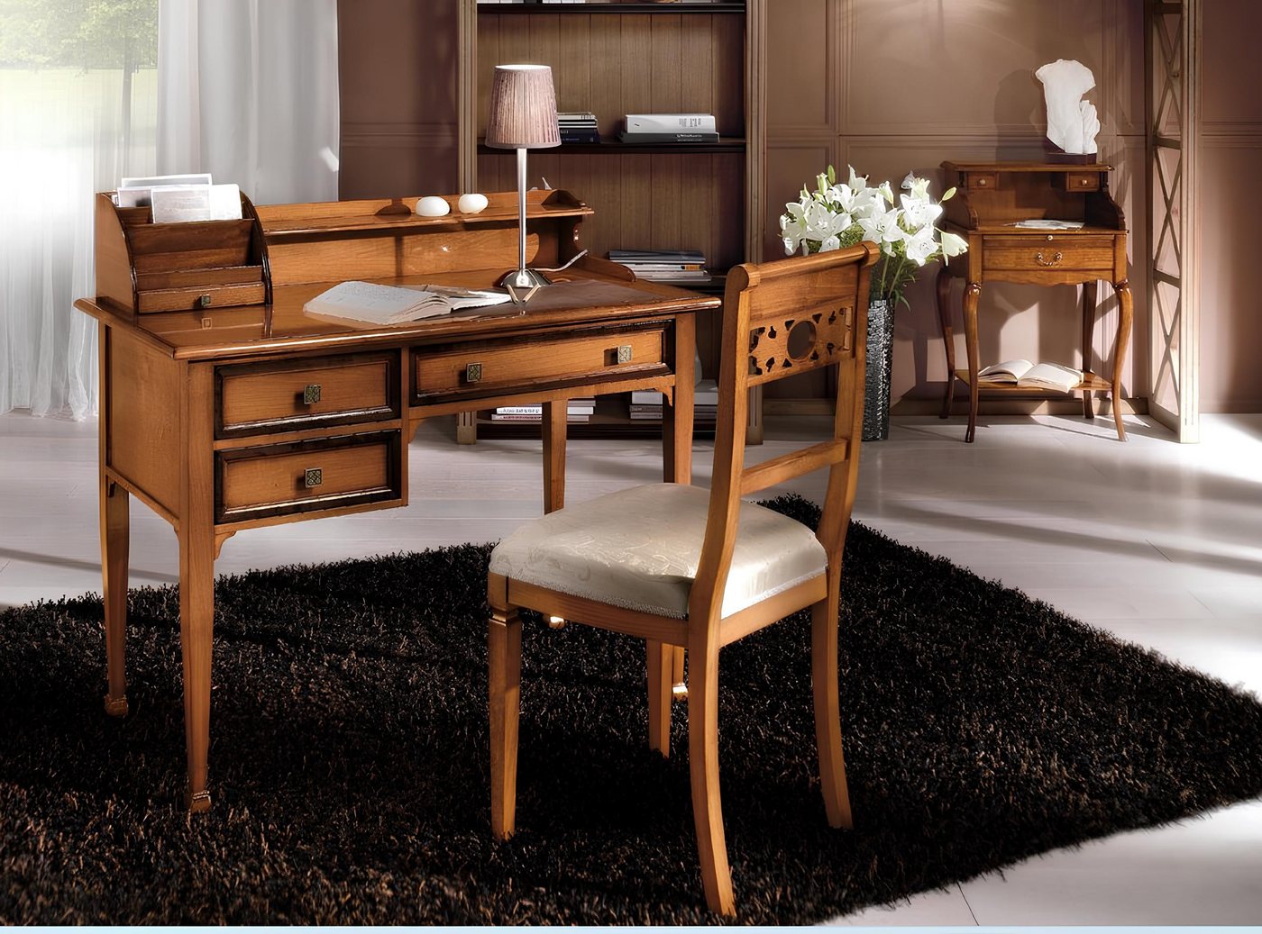 JVmoebel Schreibtisch Sekretär im italienischen Stil aus echtem Holz für Möbel-Design, Made in Europa JVmoebel Schreibtisch Sekretär im italienischen Stil aus echtem Holz für Möbel-Design, Made in Europa von JVmoebel