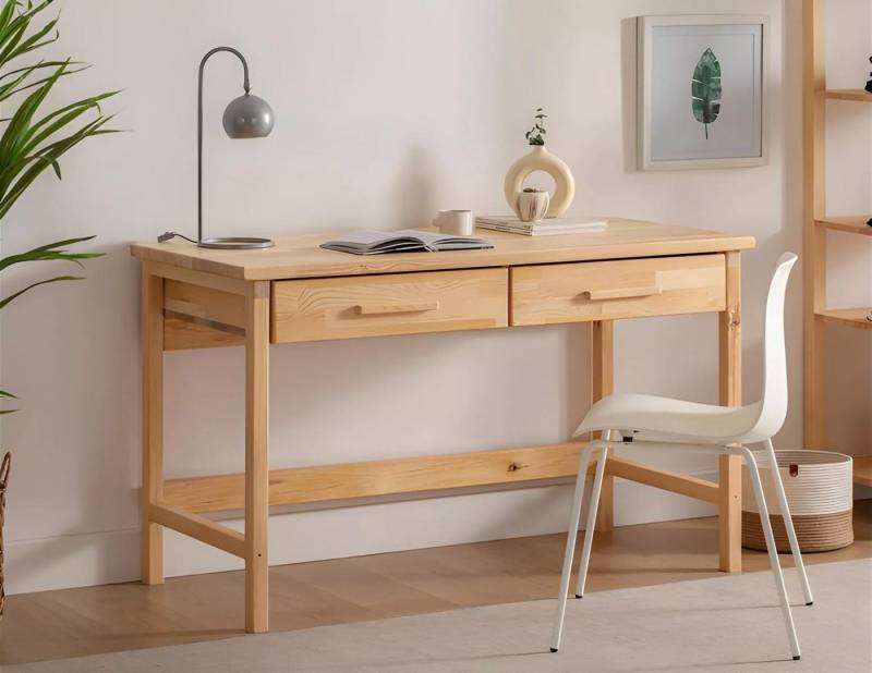 JVmoebel Schreibtisch Stilvoller Beiger Schreibtisch Moderner Ablagentisch Luxus Holz Möbel (1-St., Nur Schreibtisch), Made in Europa von JVmoebel