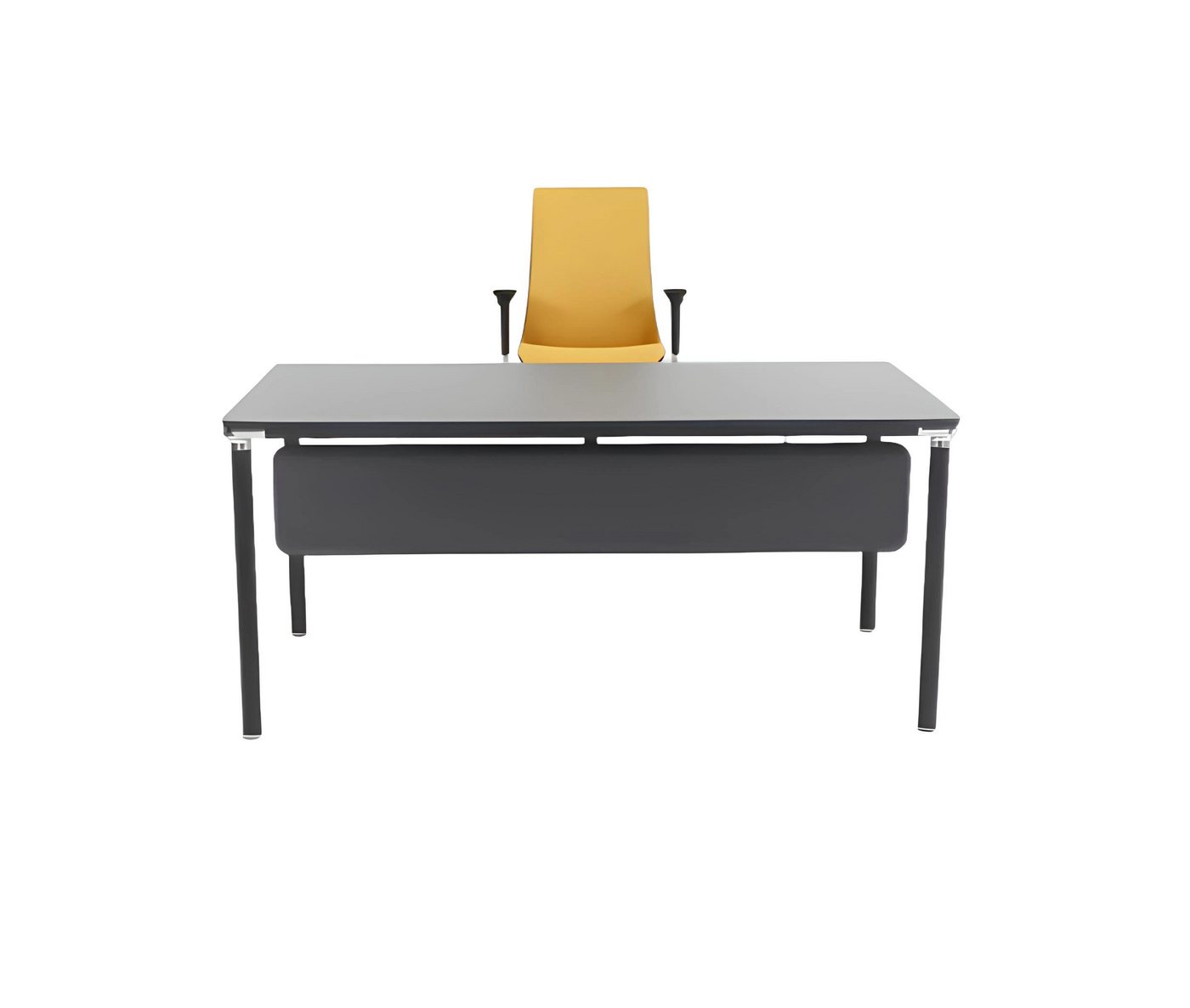 JVmoebel Schreibtisch Stilvoller Grauer Bürotisch Luxuriöser Arbeitsplatz Arbeitstisch (1-St., Schreibtisch), Made in Europa von JVmoebel