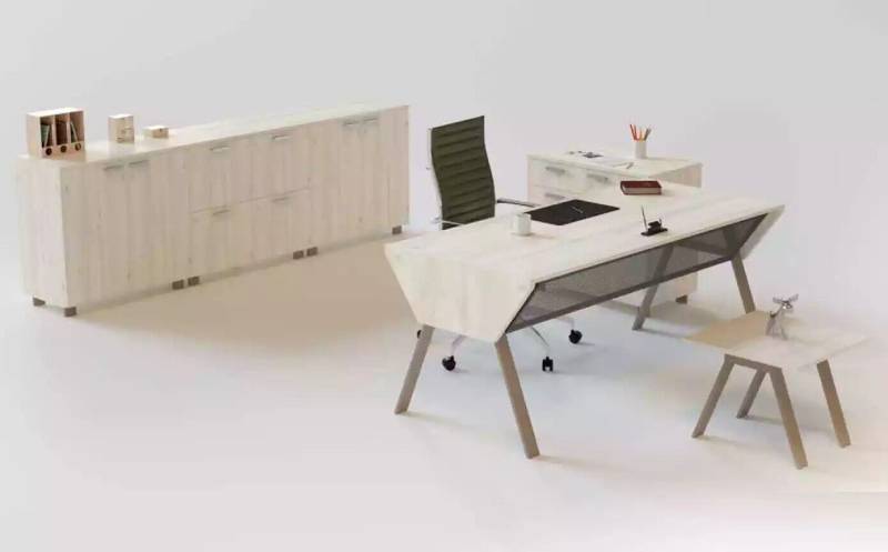 JVmoebel Schreibtisch Tisch Schreibtisch Aktenschrank Holz mit 2 Kommoden und Couchtisch (4-St., Schreibtisch/Couchtisch/Aktenschrank/Kommode) von JVmoebel