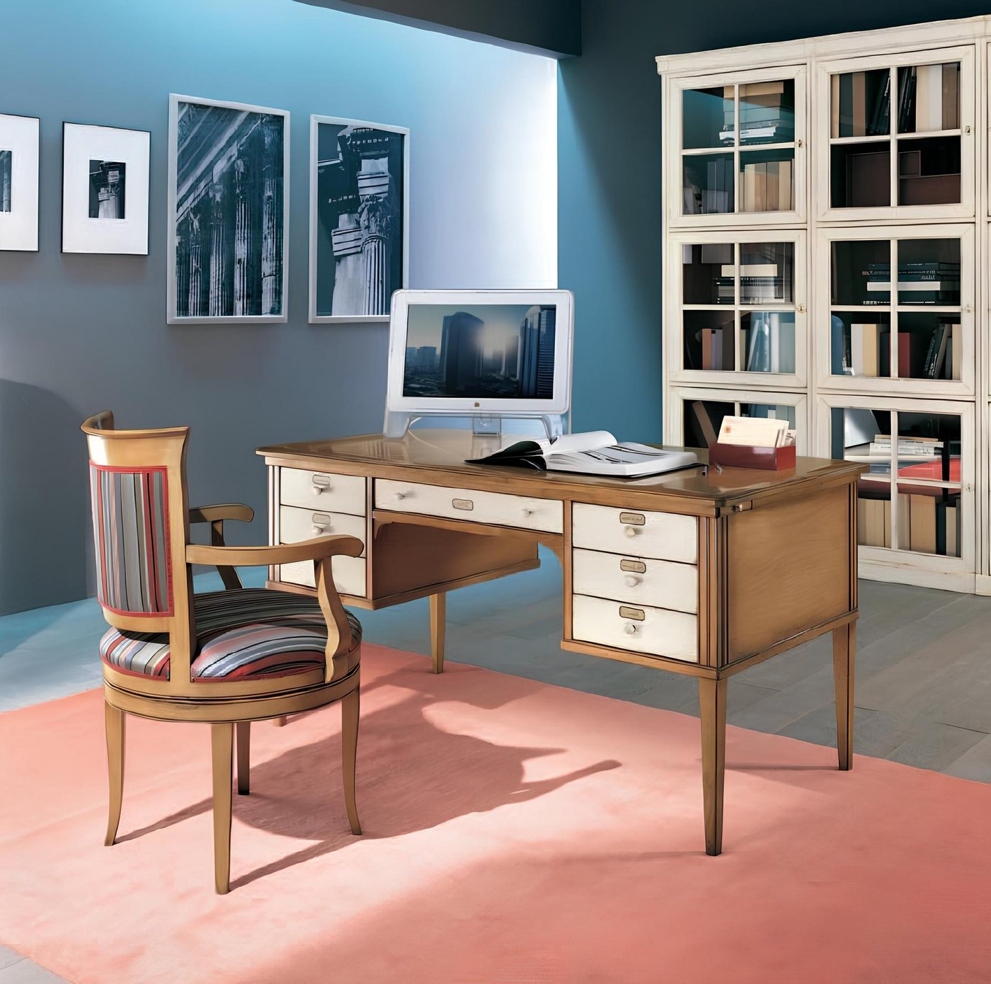 JVmoebel Schreibtisch Tisch Sekretär Schreibtisch Schreibtische Italienische Möbel Büro Holz (Schreibtisch), Made in Europa von JVmoebel