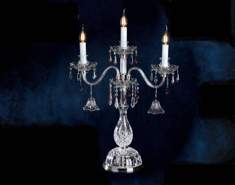 JVmoebel Schreibtischlampe Barock Stil Tisch Lampe Kronleuchter Lampe Leuchten Bohemia, Ersatzlampe, Warmweiß, Made in Europa von JVmoebel