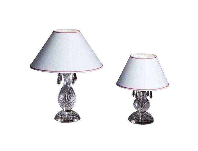 JVmoebel Schreibtischlampe Leuchte Kristall Lampe Tischlampe Weiße Bohemia Steh Nachttisch Neu, Ersatzlampe, Warmweiß, Made in Europa von JVmoebel