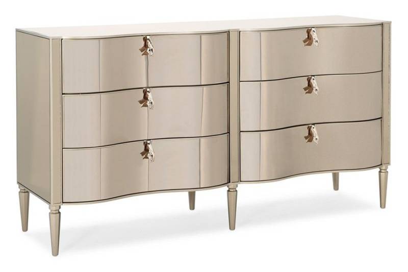 JVmoebel Schubkastenkommode Hochglanz Lowboard Sideboard in Gold – Elegante Kommode Möbel, Made in Europa von JVmoebel