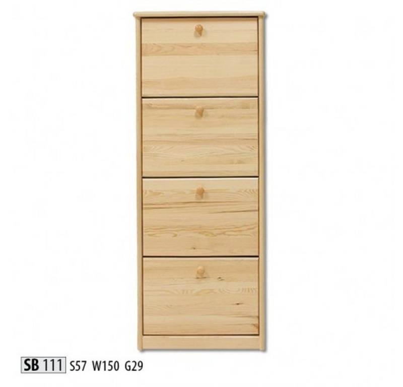 JVmoebel Schuhschrank Echtholz Schuhregal in Braun – Massive Kommode für Schuhe Made in Europa von JVmoebel