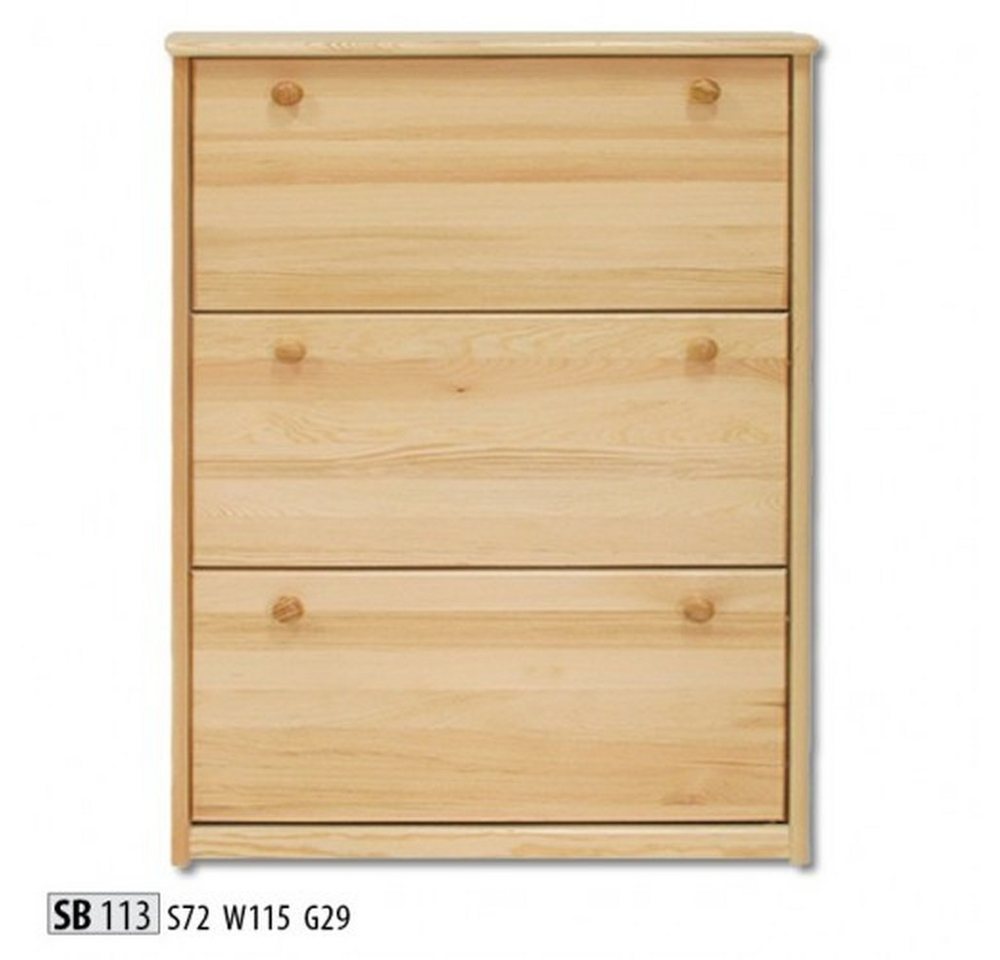 JVmoebel Schuhschrank Holzkommode für den Flur mit 3 Fächern in Braun Made in Europa JVmoebel Schuhschrank Holzkommode für den Flur mit 3 Fächern in Braun Made in Europa von JVmoebel