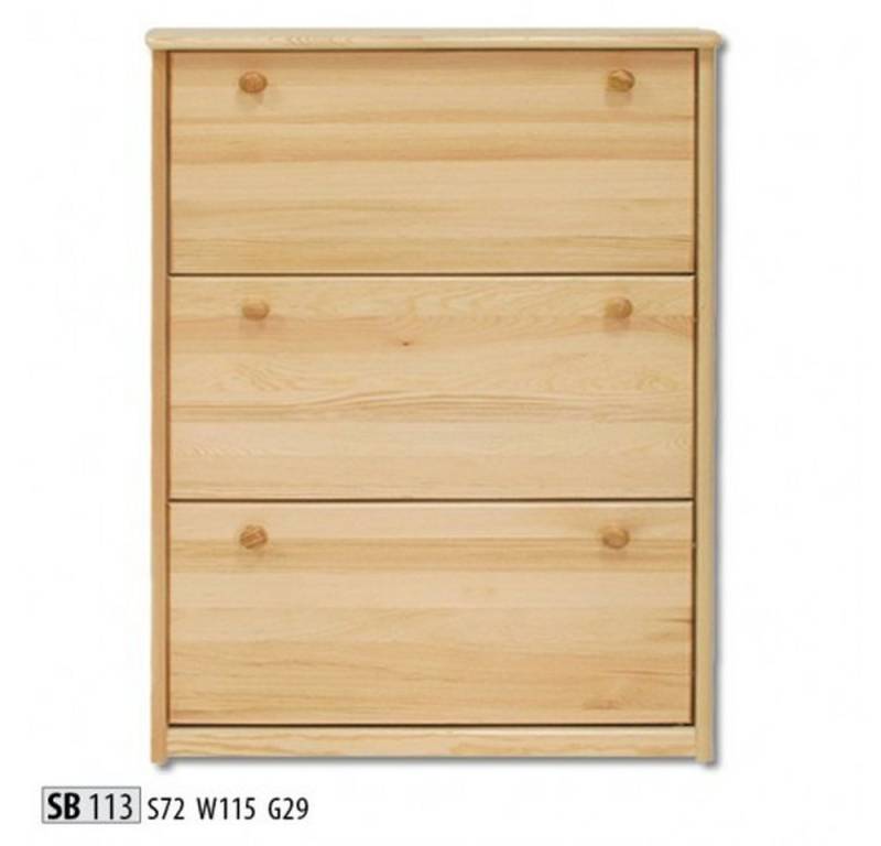 JVmoebel Schuhschrank Holzkommode für den Flur mit 3 Fächern in Braun Made in Europa von JVmoebel