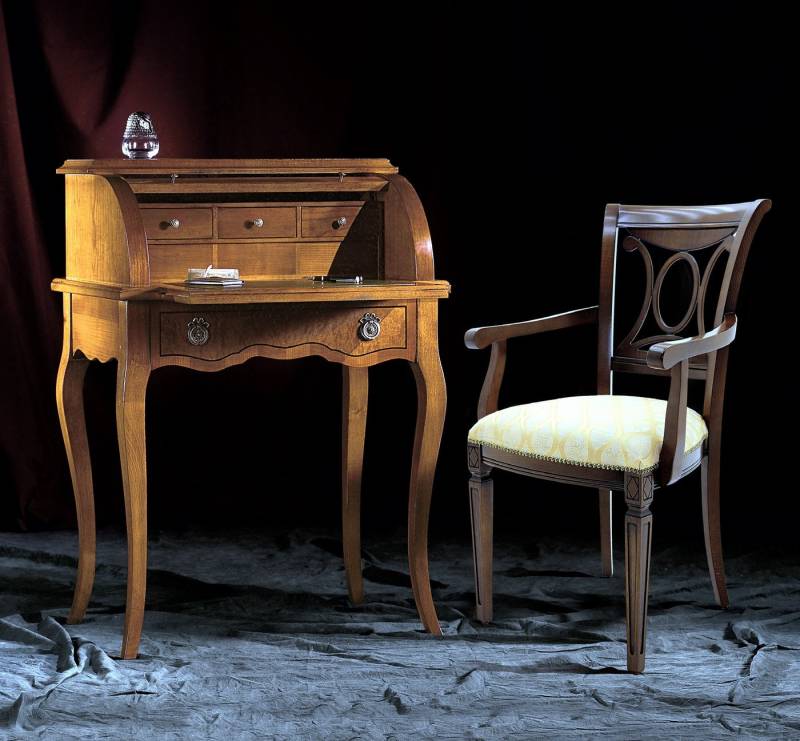 JVmoebel Sekretär Antiker Holzschreibtisch für Büro und Home Office, braun, Made in Europa von JVmoebel