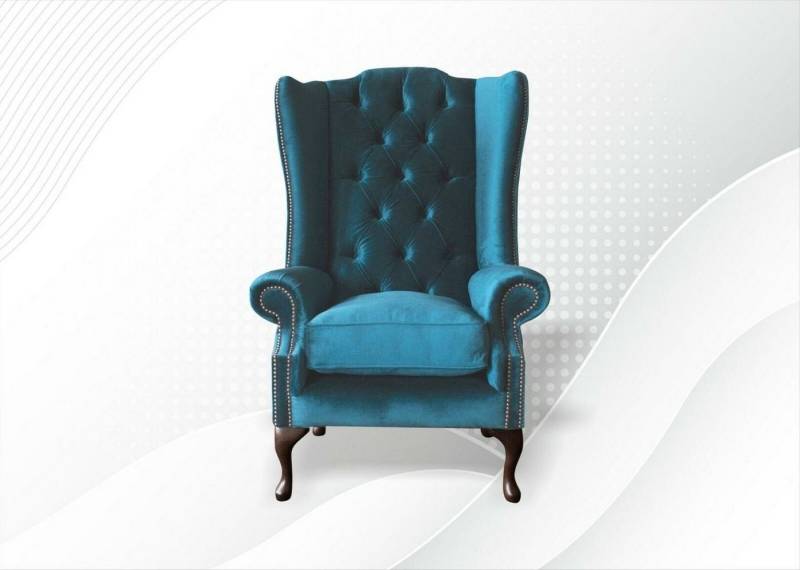 JVmoebel Sessel, Chesterfield Sessel Textil Stoff Ohrensessel Möbel Wohnzimmer Modern von JVmoebel