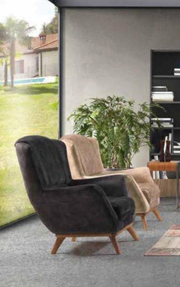 JVmoebel Sessel, Sessel 1 Sitz Textil Lounge Luxus Polster Ohrensessel Einsitzer von JVmoebel