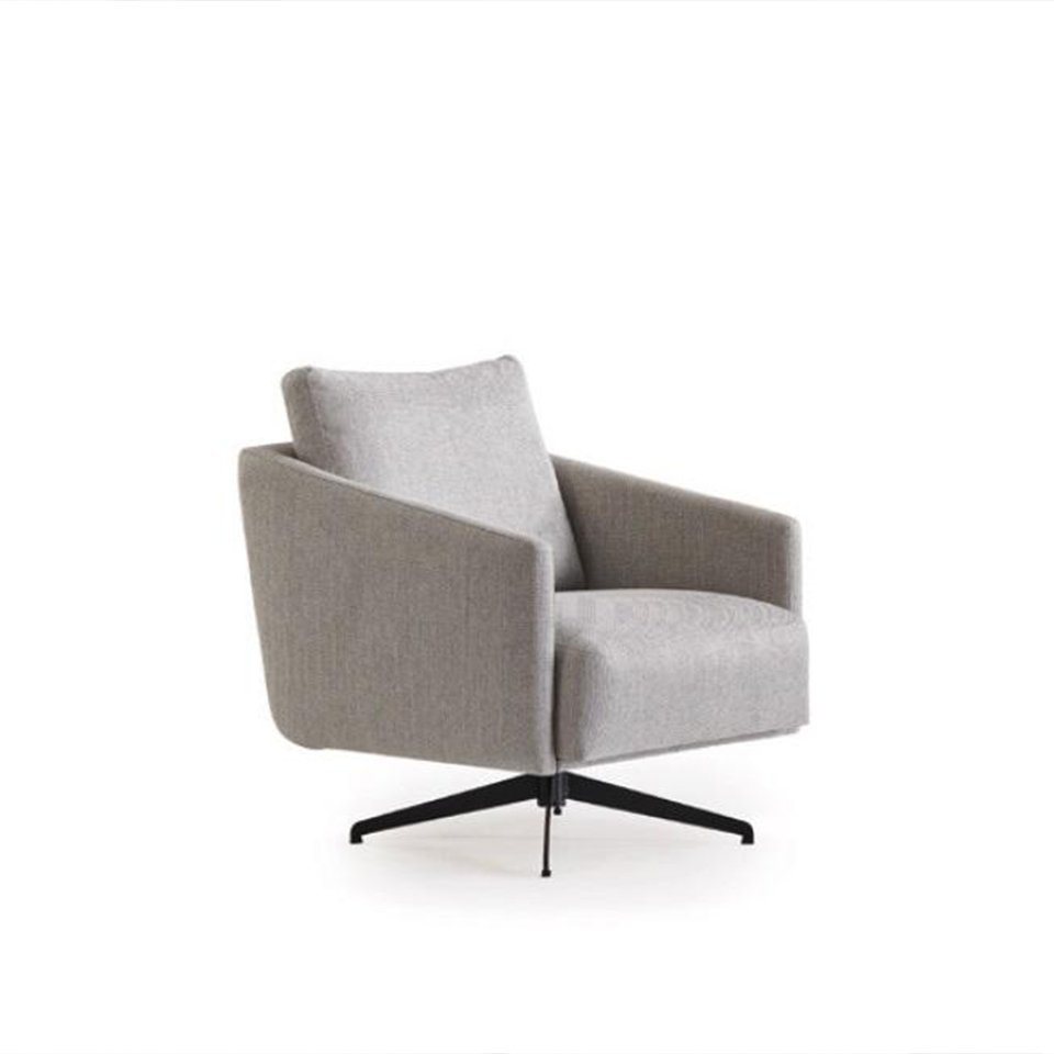 JVmoebel Sessel, Sessel Design Polster Couch Couchen Sofas Textil Stil Modern neu Grau von JVmoebel