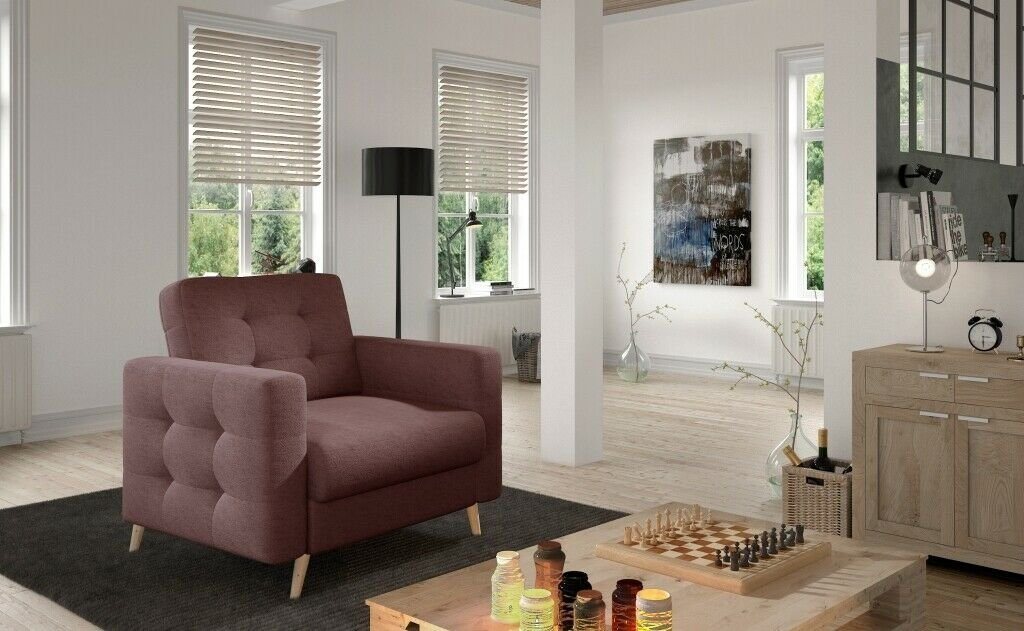JVmoebel Sessel, Sessel Designer Stuhl Polster Relax Stoff Textil Lounge Neu Fernseh 1 Sitzer von JVmoebel