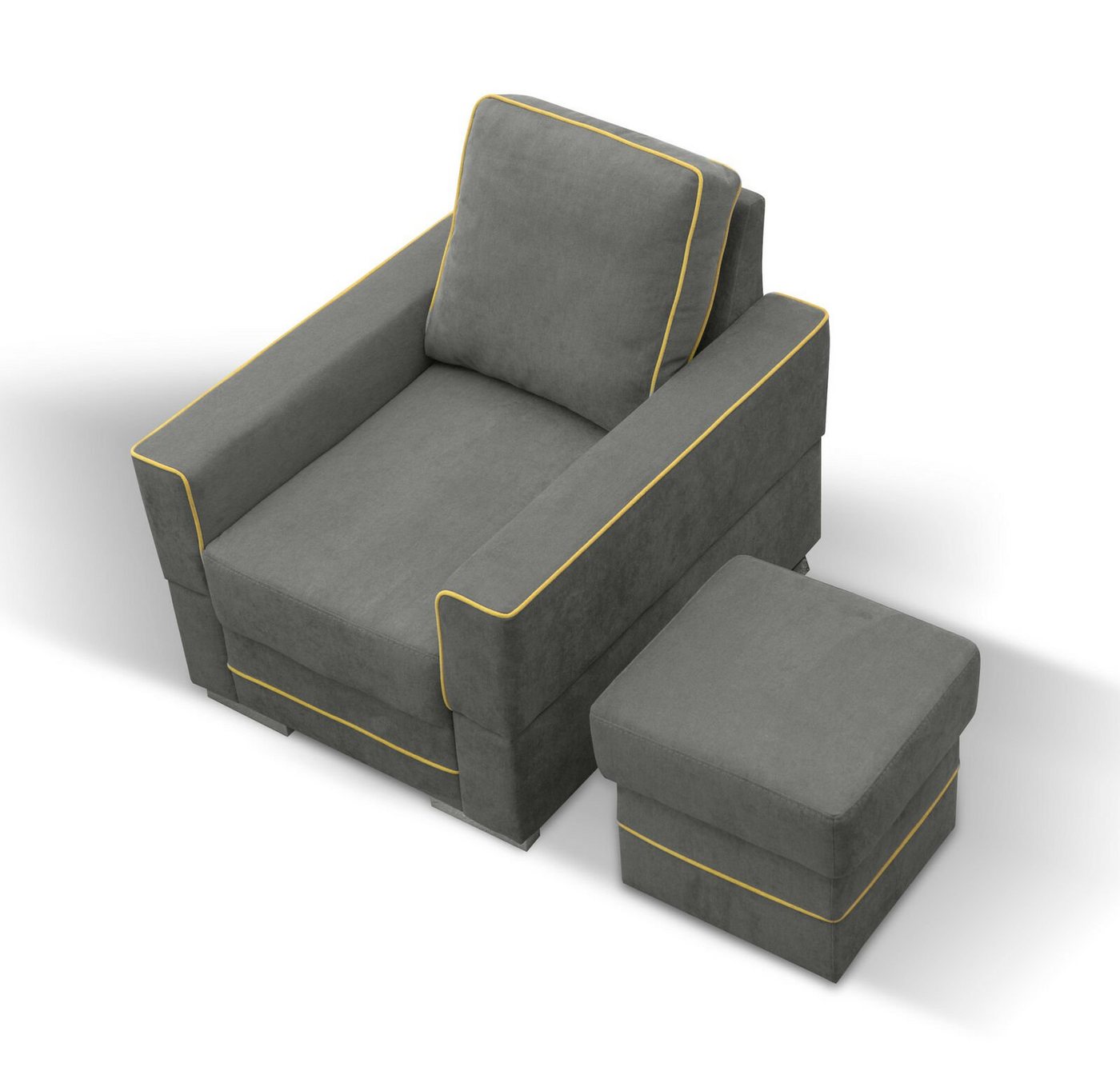 JVmoebel Sessel Sofa 1 Sitzer Couch Designer Textil Sofas Polster Neu Sessel von JVmoebel