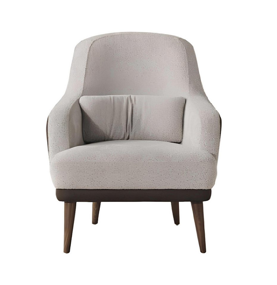 JVmoebel Loungesessel Beige Sessel Design Couch Sofa Relax Textil Polster Sitzer Luxus (1-St., Sessel), Made in Europa von JVmoebel