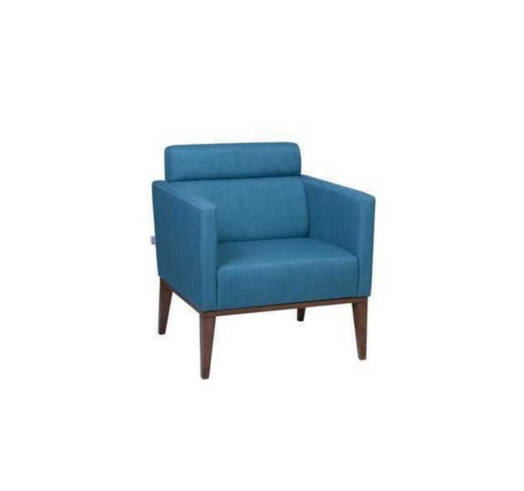 JVmoebel Sessel Blauer Relaxsessel Wohnzimmer 1-Sitzer Polster Couch Luxus Clubsessel (1-St., 1x Sessel), Made in Europa von JVmoebel
